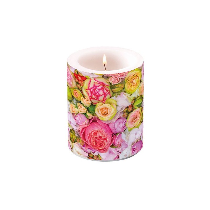 Ambiente Bed of Roses Pillar Candle