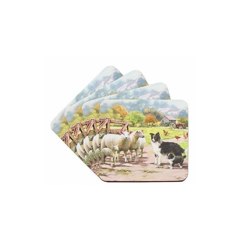 Collie and Sheep Coasters