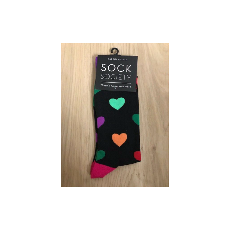 Hearts With Pink Heel Socks