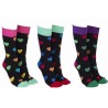 Hearts With Pink Heel Socks