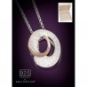 Equilibrium Silver 925 2 Tone Necklace Twist in Gift Box