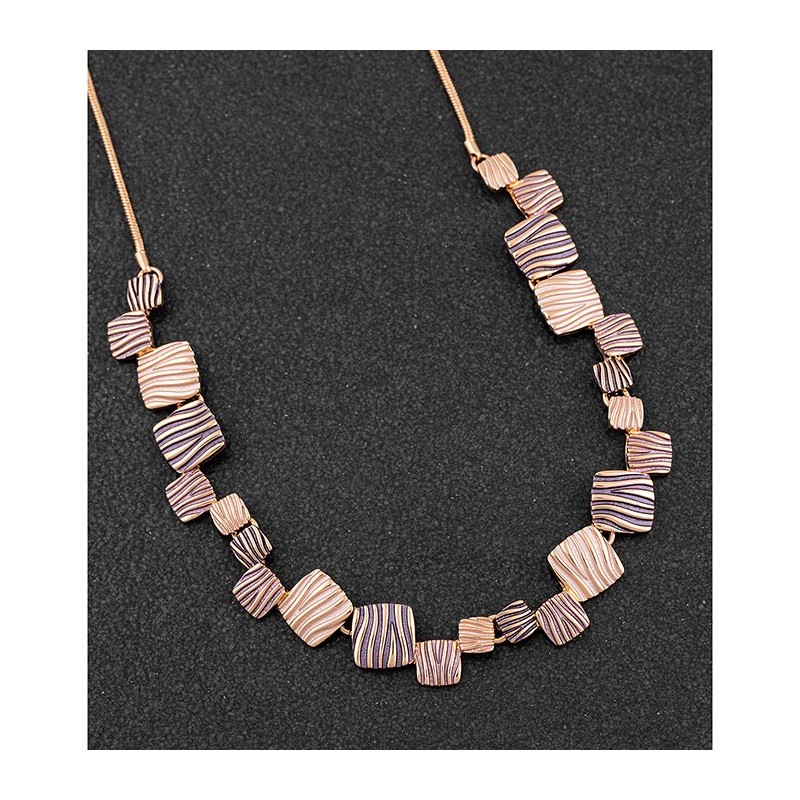 Equilibrium Heather tones Rose  Gold Plated Necklace
