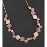 Equilibrium Heather tones Rose  Gold Plated Necklace