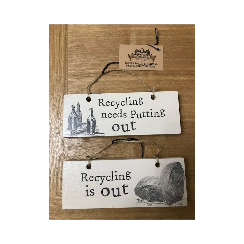 Recycling In and Out Sign