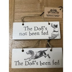 Dog Fed and Not Fed Sign