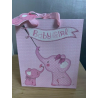 Baby Girl Elephant Medium Gift Bag