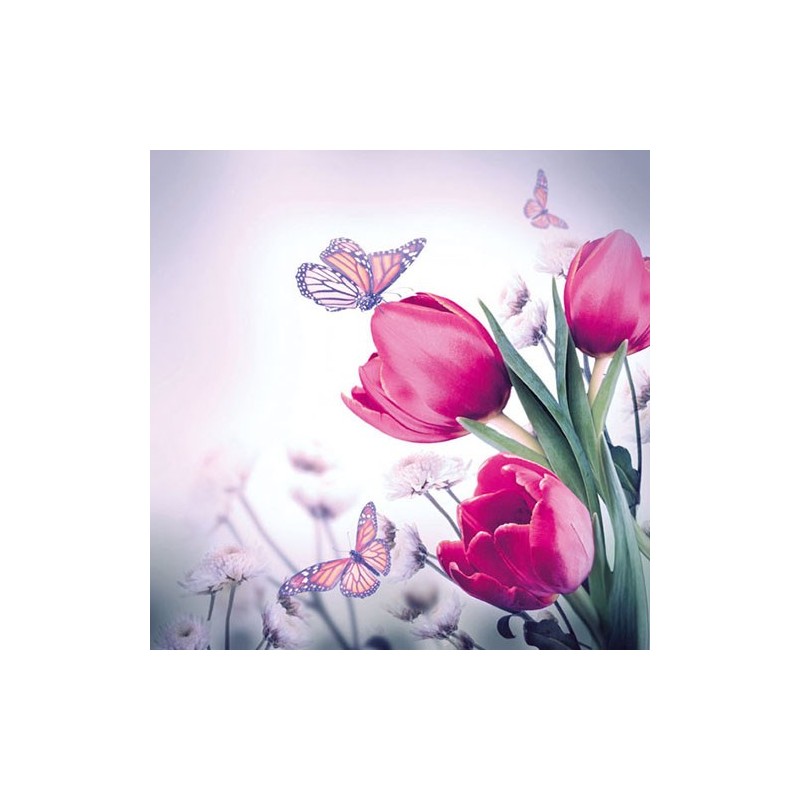 Butterfly and Tulips Napkins