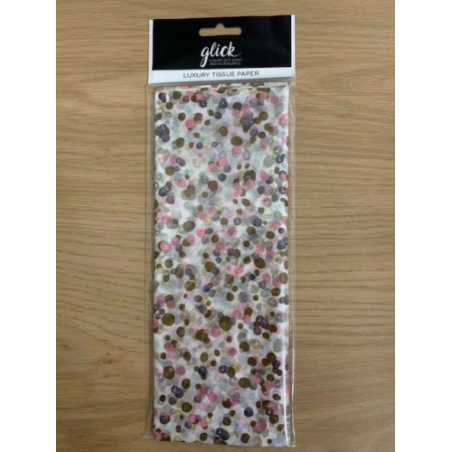 Glick Printed Pattern Luxury Tissue Paper 4 Sheets Stars Multi