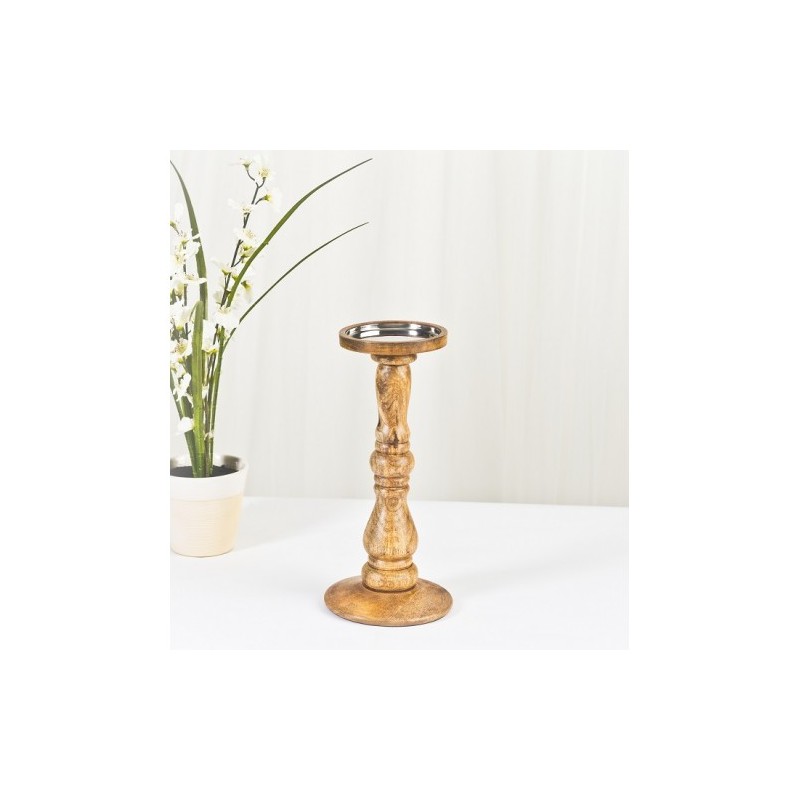 Mango Wood Small Candle Stand