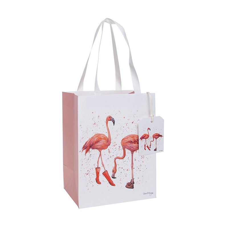 Bree Merryn Felicity and Flora Flamingos Medium Gift Bag