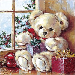 Christmas Teddy Bear Napkins