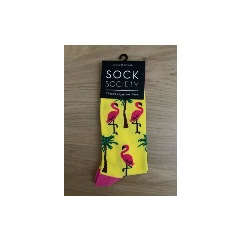 Flamingo Yellow Socks
