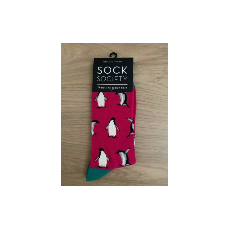 Penguins Pink Socks