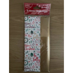 Christmas Words and Gold 8 Sheets Tissue Paper