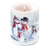 Snowman With Hat Pillar Candle