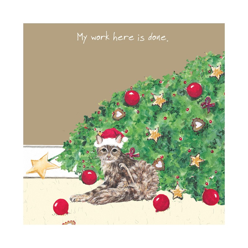 Fallen - Comical Christmas Cards by The Little Dog Company