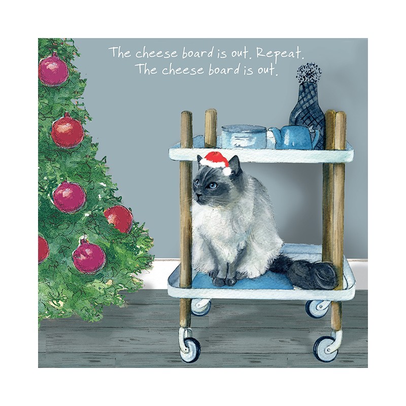 Cheese Board - Comical Christmas Cards by The Little Dog Company