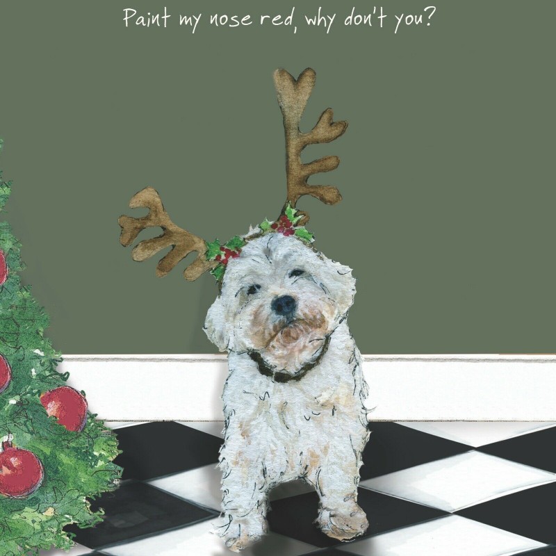 Red Nose - Comical Christmas Cards by The Little Dog Company