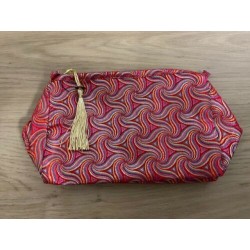 Red Swirly Whirly Cosmetic Bag