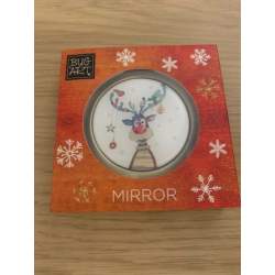 Bug Art Kooks Christmas Reindeer Compact Mirror