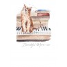 Noel Tatt Blank Greeting Card Beautiful Meow-sic