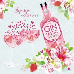 Gin Tastic Birthday Greeting Card