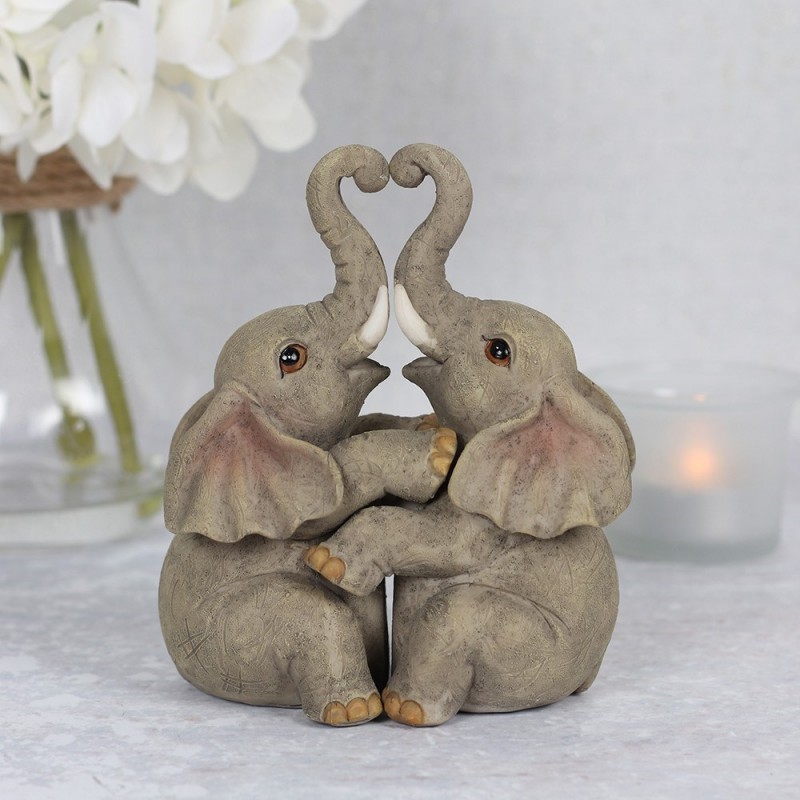 Cute Elephant Couple Ornament Sentiment Gift