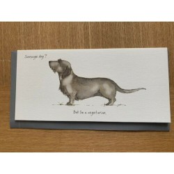 Classic Card ' Sausage Dog ' by The Little Dog Company