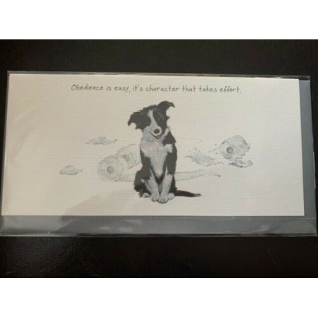 Classic Card ' Obedience ' by The Little Dog Company