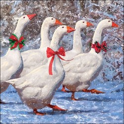 Christmas Geese Napkins