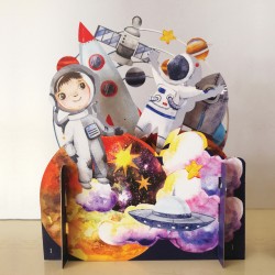 Outer Space Children's Pop up Greeting Card