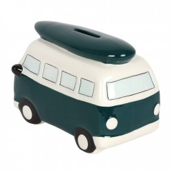 Dark Green Camper Van Money Box