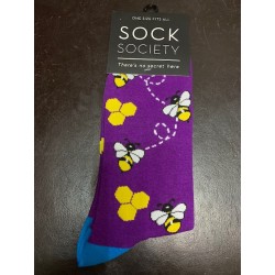Busy Bee Purple Socks