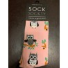 Owls Salmon Pink Socks