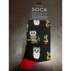 Owls Black Socks