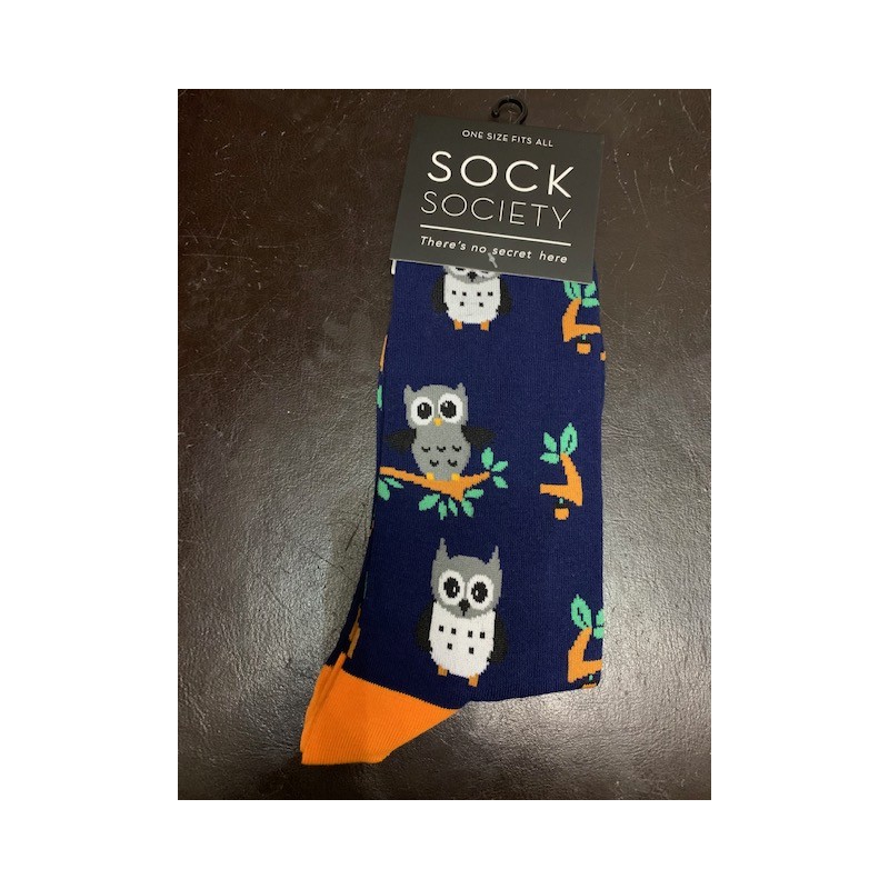 Owls Navy Socks