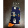 Owls Navy Socks