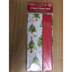Christmas Tree and Red 8 Sheets Tissue Paper