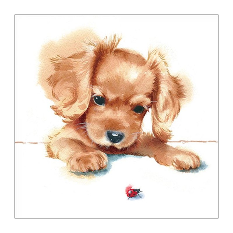 Ambiente Puppy and Ladybird Napkins