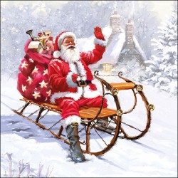 Santa on Sledge Napkins