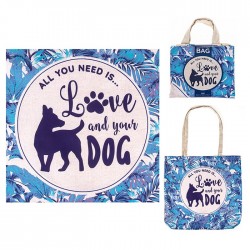 All You Need is Love and Your Dog Foldable Shopping Bag