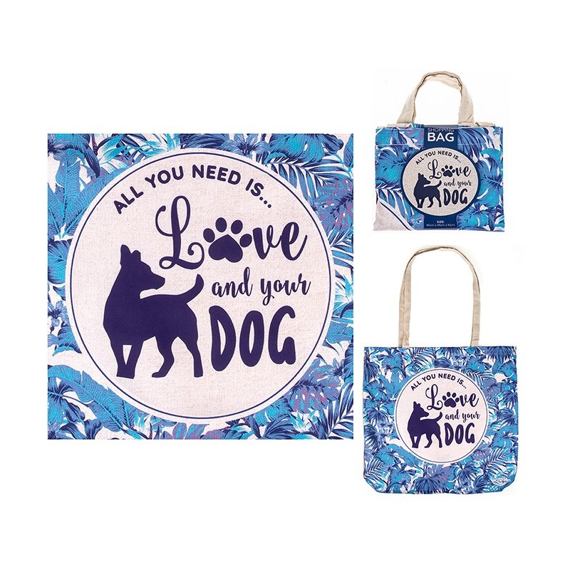 All You Need is Love and Your Dog Foldable Shopping Bag