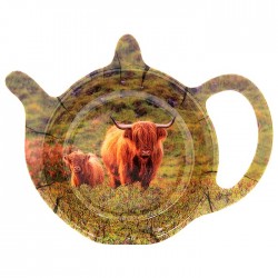 Highland Cow and Calf Tea Bag Tidy