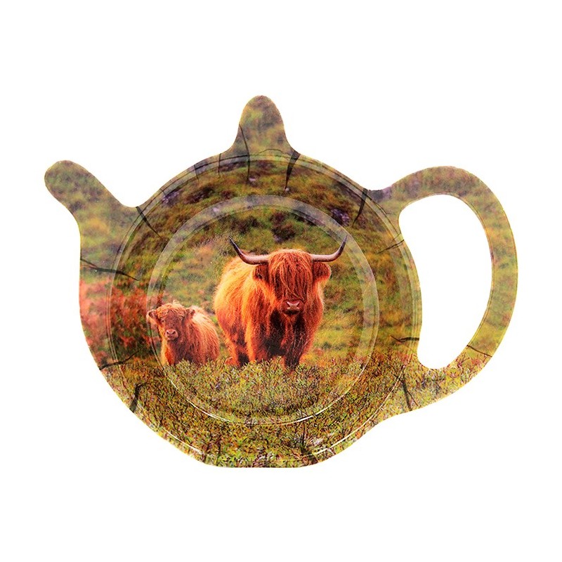 Highland Cow and Calf Tea Bag Tidy