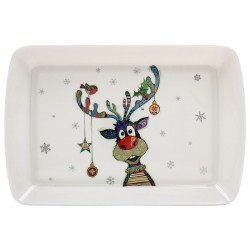 Bug Art Christmas Reindeer Snack Tray