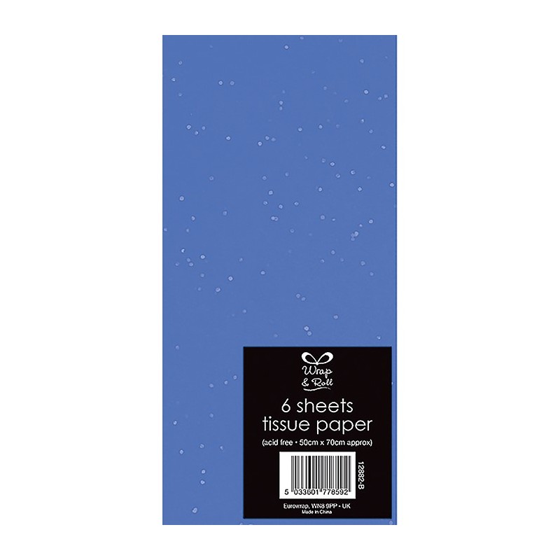 Glitter Dark Blue 6 Sheets Tissue Paper