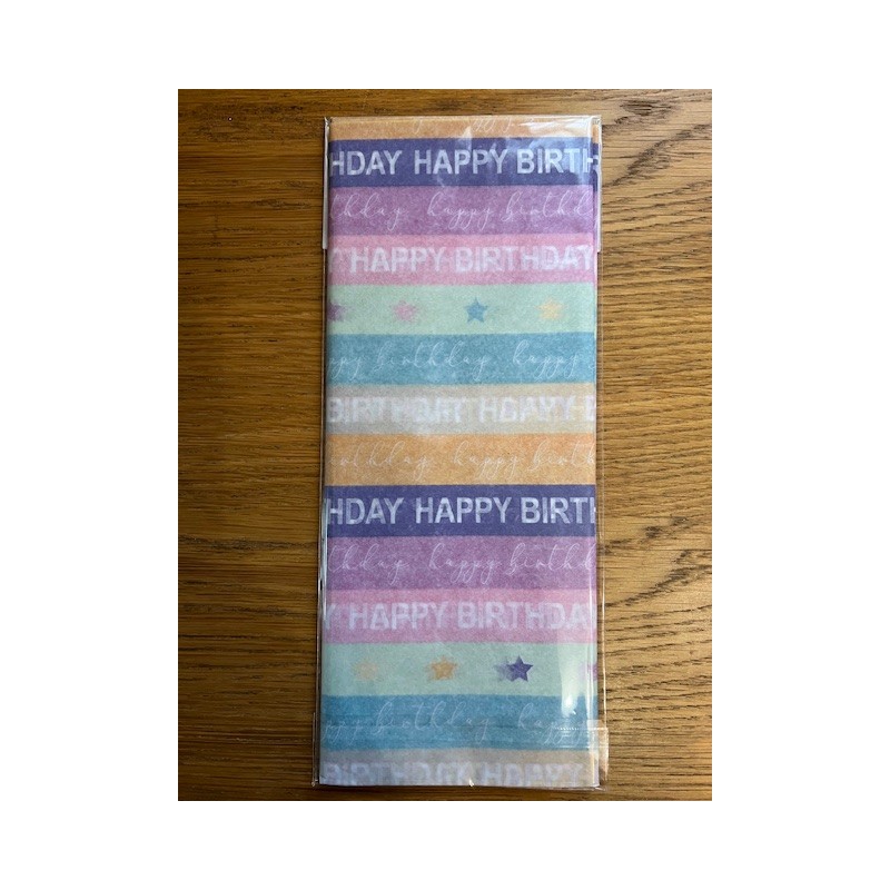 Glick Pastel Happy Birthday Luxury Tissue Paper 4 Sheets