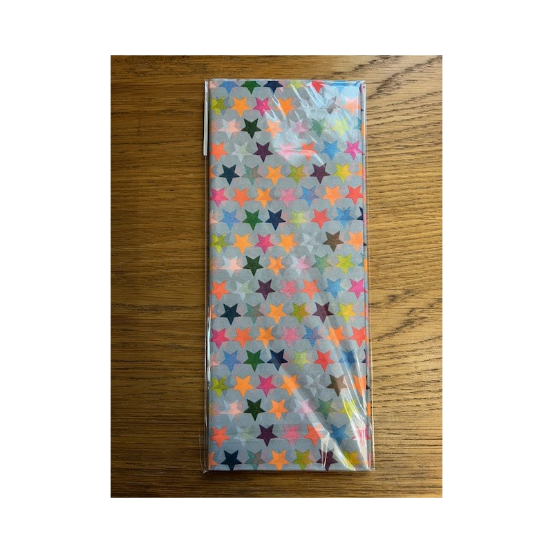 Glick Colourful Stars Happy Birthday Luxury Tissue Paper 4 Sheets