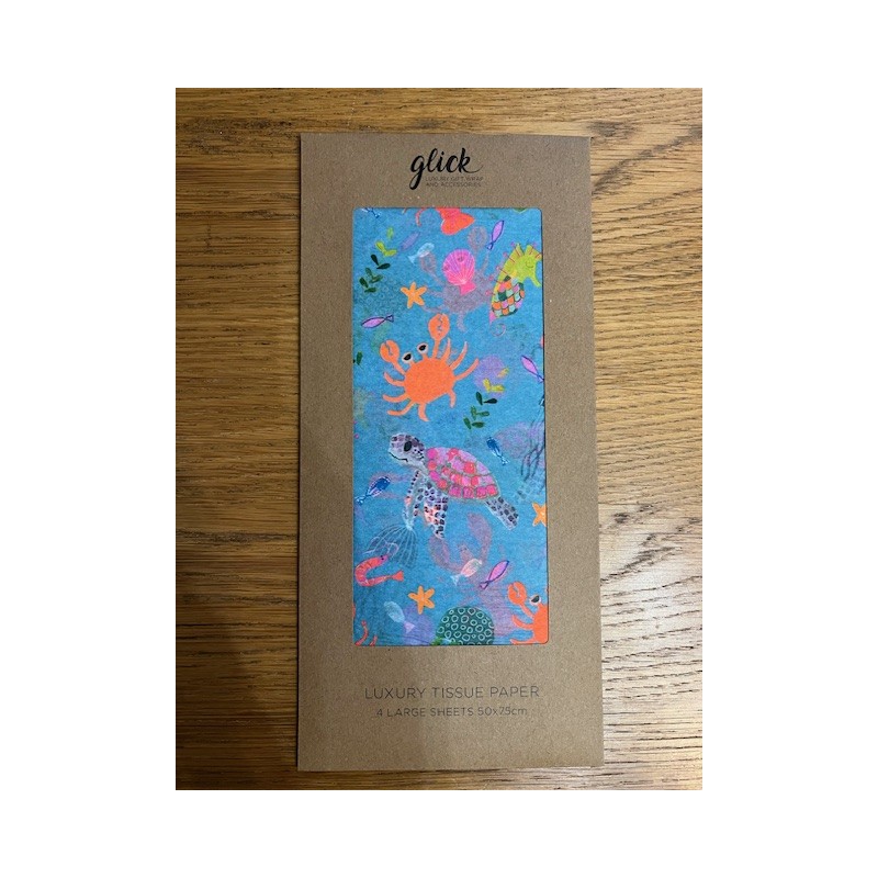 Glick Sea World Luxury Tissue Paper 4 Sheets in c/board