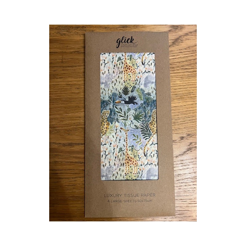 Glick Jungle Luxury Tissue Paper 4 Sheets in c/board